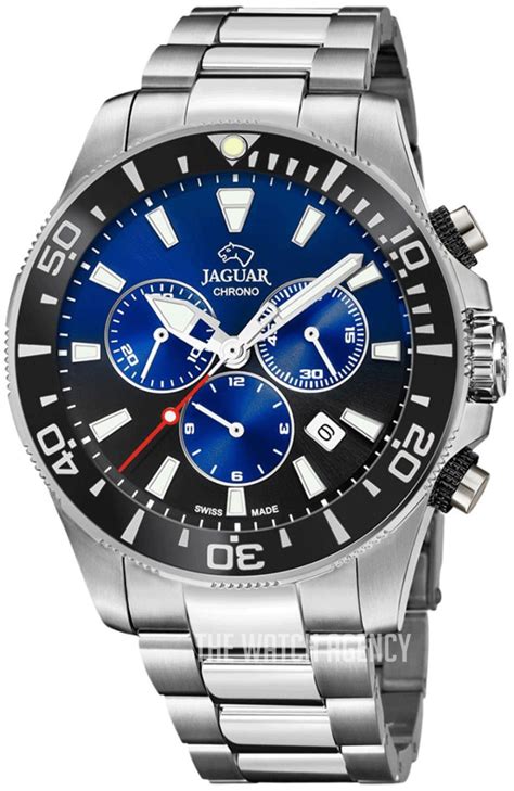 JAGUARJaguar Executive J861/8 Men's Chronograph Watch - Blue Dial, Steel BraceletWATCHESEcecile