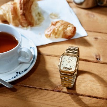 CASIO & VINTAGECasio Vintage AQ - 230GA - 9DMQYES Unisex Analogue - Digital Watch – Gold ToneWATCHESEcecile
