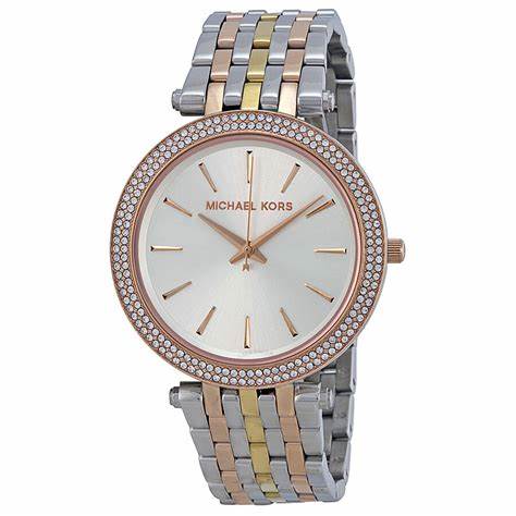 Michael Kors MK3203 Montre Darci en acier inoxydable de couleur argentée pour femmes