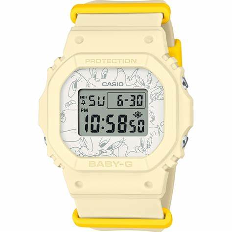 Reloj Casio Baby-G BGD-565TW-5ER para mujer - Colaboración Piolín, Resina beige