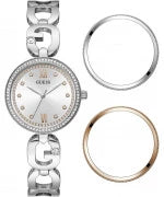 Guess Empower GW0693L1 Women’s 30 mm Quartz Watch – Silver Stainless Steel, Crystal Bezel, G‑Link Bracelet, 30 m WR