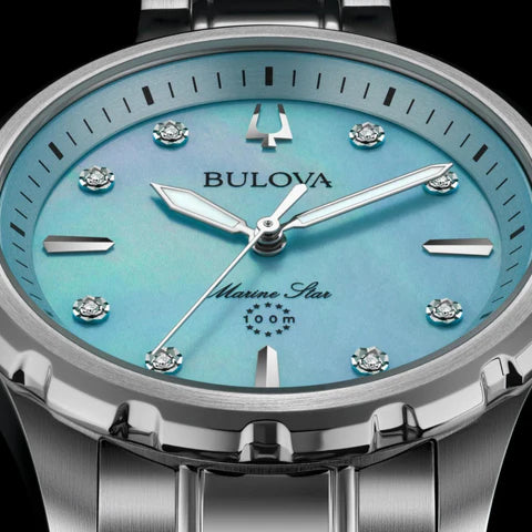 Orologio Bulova Marine Star 96P248 - Quadrante blu madreperlato, bracciale in acciaio inossidabile