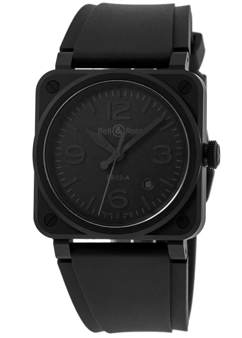 BELL & ROSSBell & Ross BR 03 Phantom BR03A - PH - CE/SRB - 41mm Black Ceramic Automatic WatchWATCHESEcecile