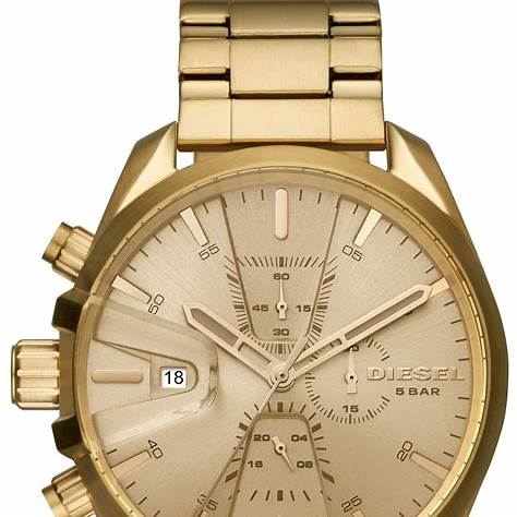 Diesel DZ4475 MS9 Chronograph Men's Watch - Gold-Tone Stainless Steel