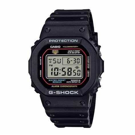 CASIO G - SHOCKCasio G - SHOCK DW - 5600RL - 1ER Men's Watch - 53mm, Black Resin Case and Strap, Digital DisplayWATCHESEcecile