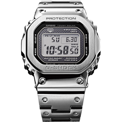 CASIO & VINTAGECasio G - Shock GMW - B5000D - 1ER Men's Full - Metal Digital Watch - Silver Stainless Steel, Bluetooth, SolaWATCHESEcecile