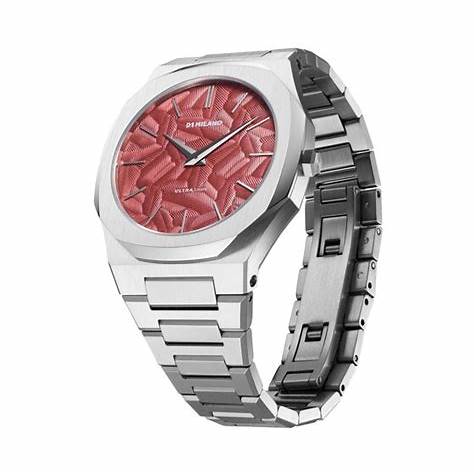 D1 MILANOD1 Milano UTBJ33 Ultra Thin Watch – Red Textured Dial, 40mm Stainless SteelWATCHESEcecile