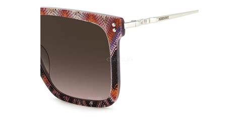 Missoni MIS 0107/S Women's Sunglasses - 57mm, Patterned Pink Violet Frame with Brown Gradient Lenses