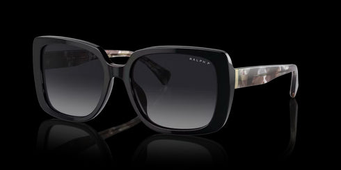 Ralph by Ralph Lauren RA 5298U 5001/T3 Women's Polarized Sunglasses - Shiny Black Frame with Grey Gradient Lenses