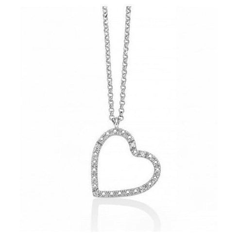 MILUNAMiluna CLD4469 Women's Necklace - 925 Silver with 5 Round Diamonds (0.035ctJEWELRYEcecile