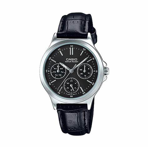 CASIO & VINTAGECasio LTP - V300L - 1AUDF Women's Quartz Watch - Black Dial, Leather BandWATCHESEcecile