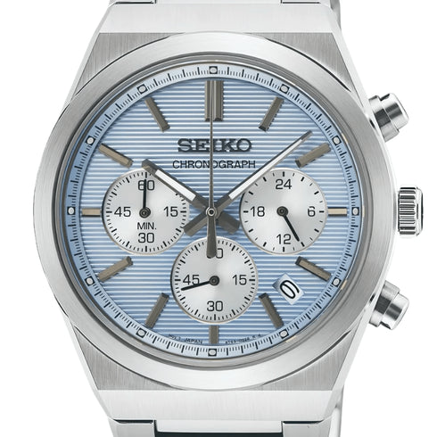 SEIKOSeiko SSB459P1 Men's Chronograph – 40mm Stainless Steel, Light Blue Dial, Sapphire CrystalWATCHESEcecile