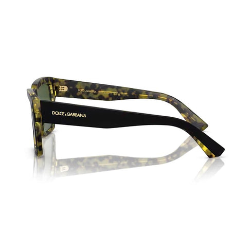 Lunettes de soleil unisexe Dolce & Gabbana DG4431 3404/71 - monture noire mate, verres verts