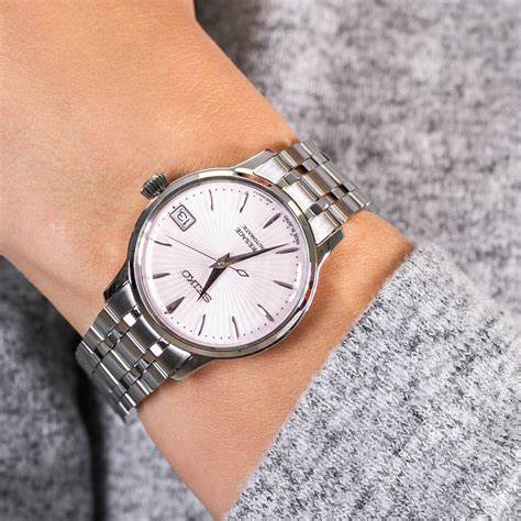 SEIKOSeiko Presage SRP839J1 Cocktail Time Automatic Women's Watch - Pink Dial, Stainless Steel BraceletWATCHESEcecile