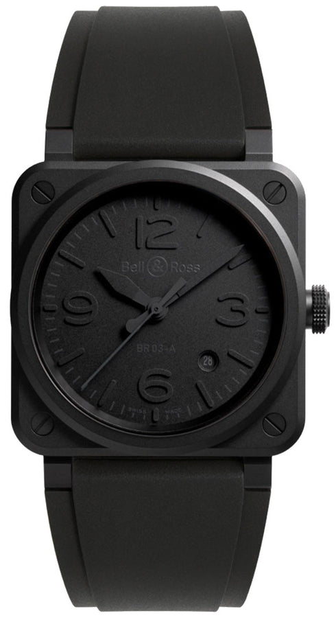 BELL & ROSSBell & Ross BR 03 Phantom BR03A - PH - CE/SRB - 41mm Black Ceramic Automatic WatchWATCHESEcecile