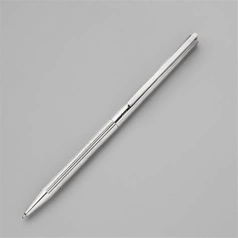 DUPONTS.T. Dupont Classique Ballpoint Pen Model 045170N - Silver - Plated Vertical LinesPENEcecile