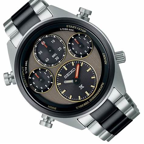 Seiko Prospex SFJ005P1 Reloj Cronógrafo Solar Hombre - Esfera caqui-gris, Brazalete acero