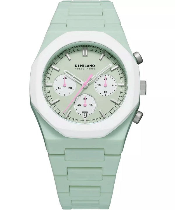D1 MILANOD1 Milano PHBJ02 Polychrono Green Blast Watch – 40.5mm, Mint Dial, UnisexWATCHESEcecile