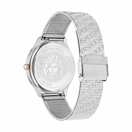 Versace Logo Halo VE2O00422 Women's Swiss Quartz Watch - Silver Stainless Steel Bracelet, 38mm
