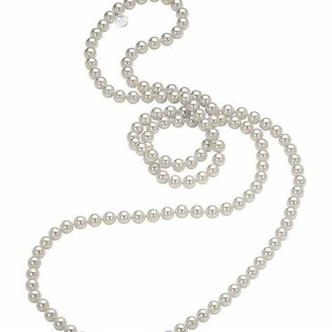 Majorica 03564.01.0.000.010.1 Collier - 120cm Perles blanches, perles de 8mm, sans fermoir