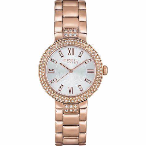 Breil Dance Floor EW0505 Women's Quartz Watch - 32mm Rose Gold-Tone Stainless Steel with Crystal Accent