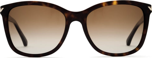 Emporio Armani EA4060 5026/T5 Gafas de sol de mujer - montura habana brillante, lentes polarizadas marrón degradado, 56mm