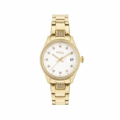 Breil Classic Elegance EW0707 Women's Watch - White Dial, Gold-Tone Stainless Steel Bracelet
