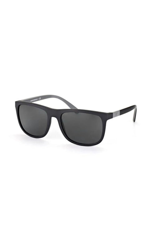 Emporio Armani EA4079 5042/87 Gafas de sol de hombre - montura negro mate, lentes grises, 57mm