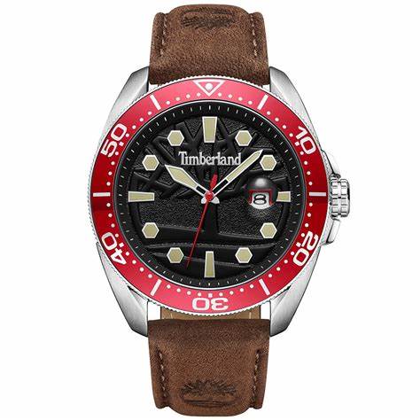 TIMBERLANDTimberland Carrigan Men's Analog - Digital Quartz Watch TDWGB2230602 – Silver Case, Brown Leather StrapWATCHESEcecile