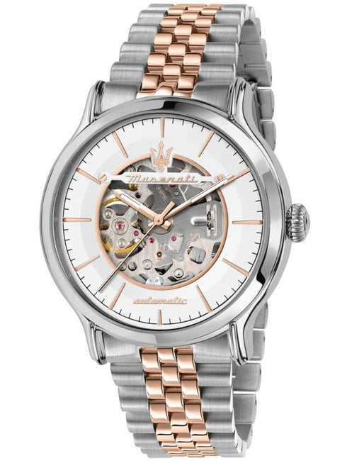 Maserati Epoca R8823118011 Automatic Men’s Watch – Skeleton, Two-Tone Steel