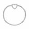 PANDORAPandora Moments Heart Closure Snake Chain Bracelet 599539C00 - 18 – Sterling Silver, 18cmBIJOUXEcecile