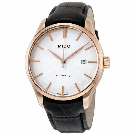 MIDOMido Belluna II M0244073603100 Automatic Men's Watch – Silver Dial, Black Leather StrapWATCHESEcecile