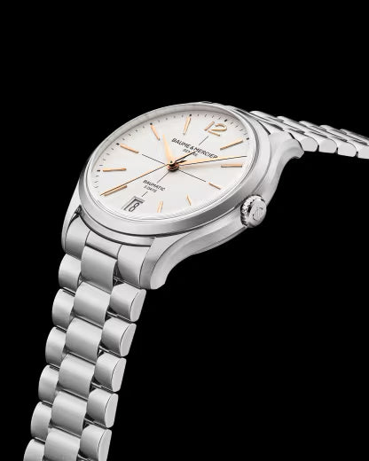 Baume & Mercier Clifton 10793 Baumatic – 39 mm Off-White Dial, Steel Bracelet
