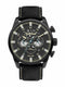 Timberland Henniker III Herrenuhr TDWGF2100601 - Schwarzes Edelstahlgehäuse, schwarzes Zifferblatt, schwarzes Lederarmband