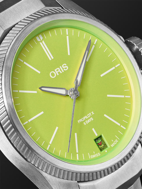 Oris ProPilot X Calibro 400 Kermit Edition Orologio da uomo in titanio 39 mm - Edizione limitata