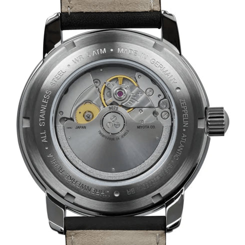 ZEPPELINZeppelin Atlantic Automatic GMT 8468 - 5 Men's Watch - Beige Dial, Brown Leather StrapWATCHESEcecile