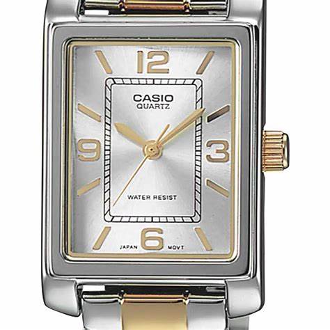 CASIO & VINTAGECasio LTP - 1234PSG - 7AEG Women's Two - Tone Stainless Steel Watch – Silver DialWATCHESEcecile
