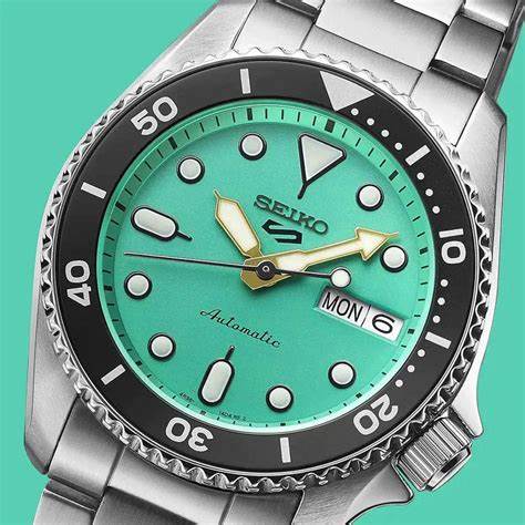 SEIKOSeiko 5 Sports SRPK33K1 Men's Automatic Watch - 38mm Stainless Steel, Teal DialWATCHESEcecile