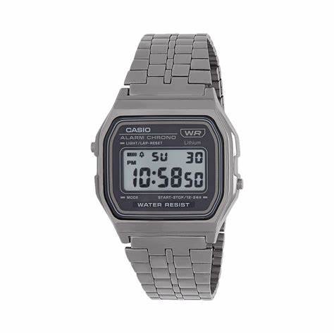 CASIO & VINTAGECasio Vintage A158WETB - 1AEF Unisex Digital Watch – Black Dial, Stainless Steel BandWATCHESEcecile