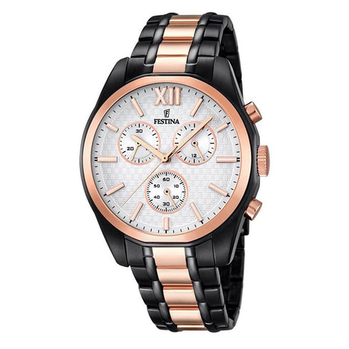 Festina Sport Chronograph F16856/1 – Black & Rose-Gold, 43 mm Stainless Steel