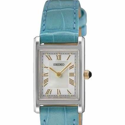 SEIKOSeiko SWR101P1 Women's Quartz Watch - White Dial, Blue Leather StrapWATCHESEcecile