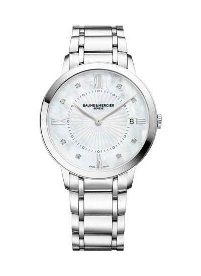 BAUME&MERCIERBaume & Mercier Classima MOA10356 Women's Quartz Watch - 36.5mm Stainless Steel Case, White Dial, Roman Numerals, Date Display, Stainless Steel BracelWATCHESEcecile
