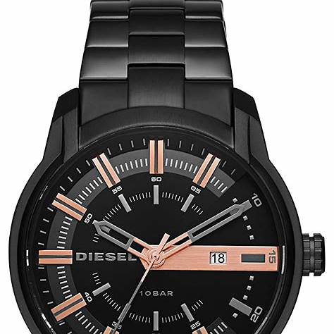 Diesel Armbar DZ1767 Men's Watch - Black Dial, Black Stainless Steel Bracelet