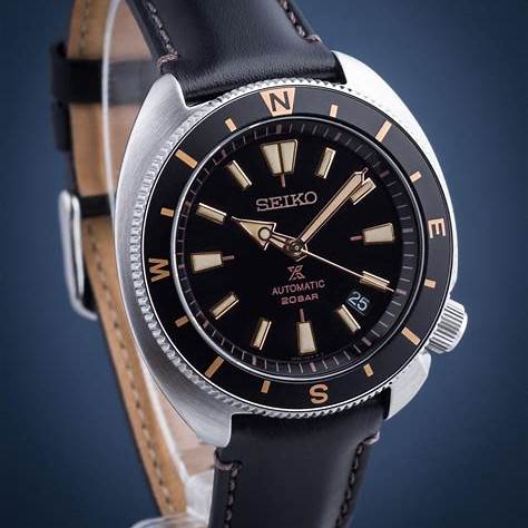 Seiko Prospex SRPG17K1 Land Tortoise Reloj Automático Hombre - Esfera Negra, Correa de piel