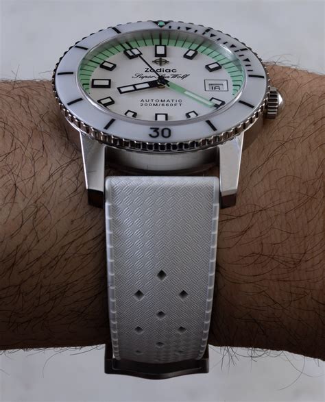 ZODIACZodiac Super Sea Wolf Compression ZO9309 Men's Automatic Watch - White Dial, White Rubber StrapWATCHESEcecile