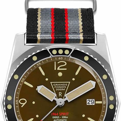 ZRC 1904 GENEVEZRC Grands Fonds 300 1964 Spirit GF41218 - 41.5mm Stainless Steel, Brown Dial, NATO StraWATCHESEcecile
