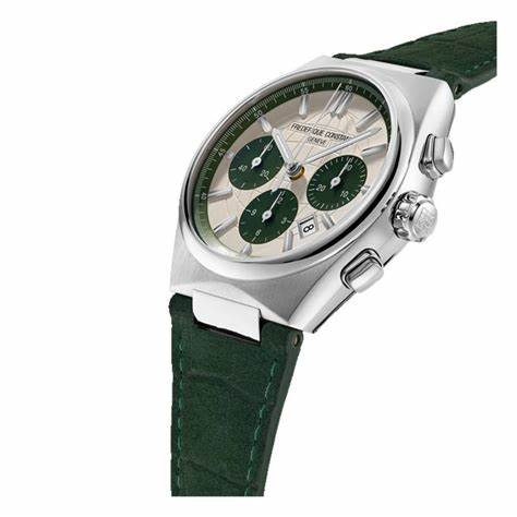 FREDERIQUE CONSTANTFrederique Constant Highlife Chronograph Automatic Limited Edition FC - 391SGR4NH6 – Opaline Dial with Green Counters, Stainless Steel BraceletWATCHESEcecile
