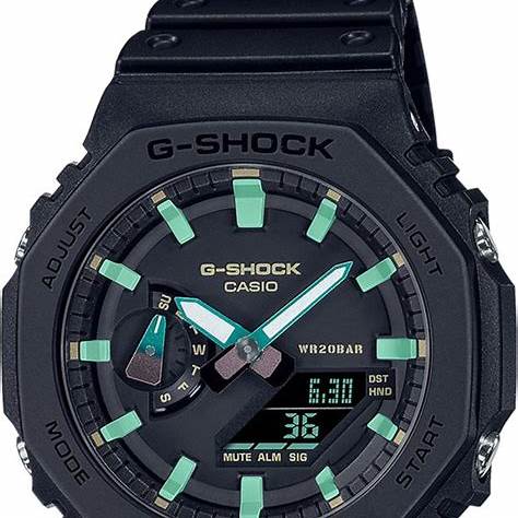CASIO G - SHOCKCasio G - SHOCK GA - 2100RC - 1AER Men's Watch - 45mm, Black Resin Case with Rusted Iron Design, Analog - Digital DisplayWATCHESEcecile