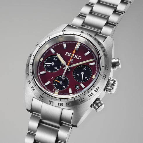 Seiko Prospex Speedtimer SSC953P1 Cronógrafo Solar Edición Limitada - 39mm Acero Inoxidable, Esfera Roja de Fábrica