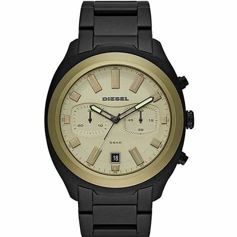 Diesel DZ4497 Tumbler Men's Chronograph Watch - Green Dial, Black Stainless Steel Bracelet